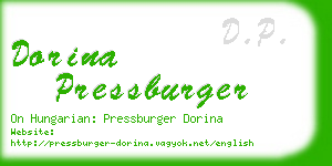 dorina pressburger business card